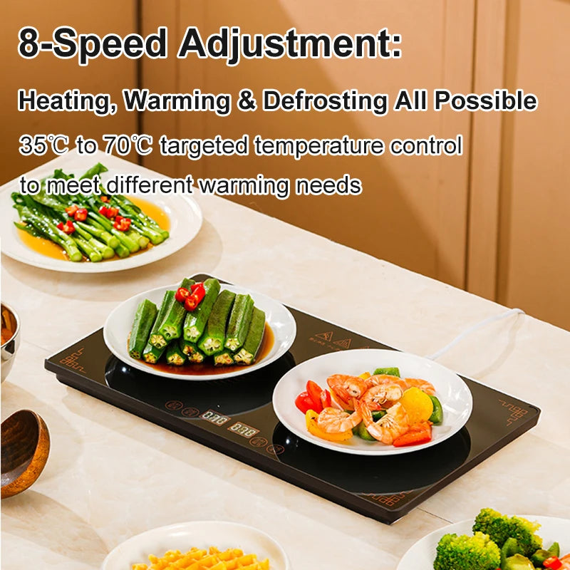 DWMD Electric Meals Insulation Board Heating Pad Milk Thermal Preservation Plate Mat Warmer Intelligent Folding Dishes Hotplate
