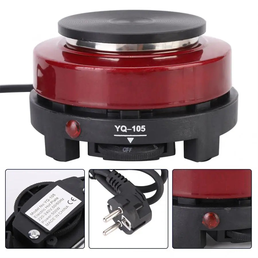 500W Electric Stove Hot Plate Powered Cup Warmer Heater Pad Hot Plate Coffee Tea Milk Mug EU Plug Household Office 220V