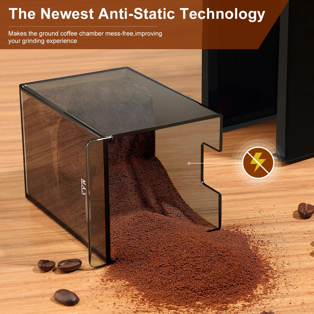 Electric Burr Mill Coffee Grinder Automatic Coffee Bean Grinding With 28 Grind Settings For Espresso French Press Drip 2-12 Cup