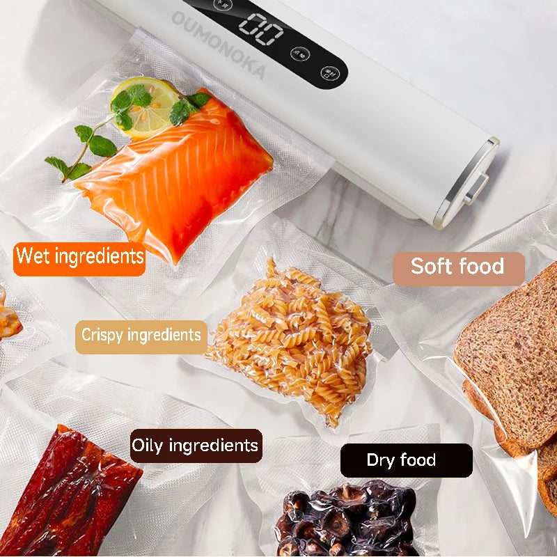 Professional Vacuum Kitchen Sealing Machine Sealer for Food Vacuumor for Products  Cuisine Packaging Plastic Bag Sealant