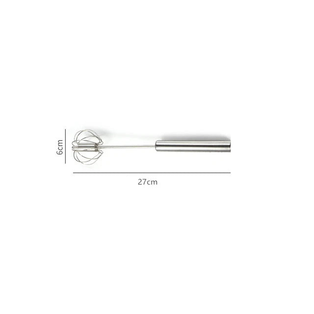 Semi-automatic Egg Beater 304 Stainless Steel Egg Whisk Manual Hand Mixer Self Turning Egg Stirrer Kitchen Accessories Egg Tools