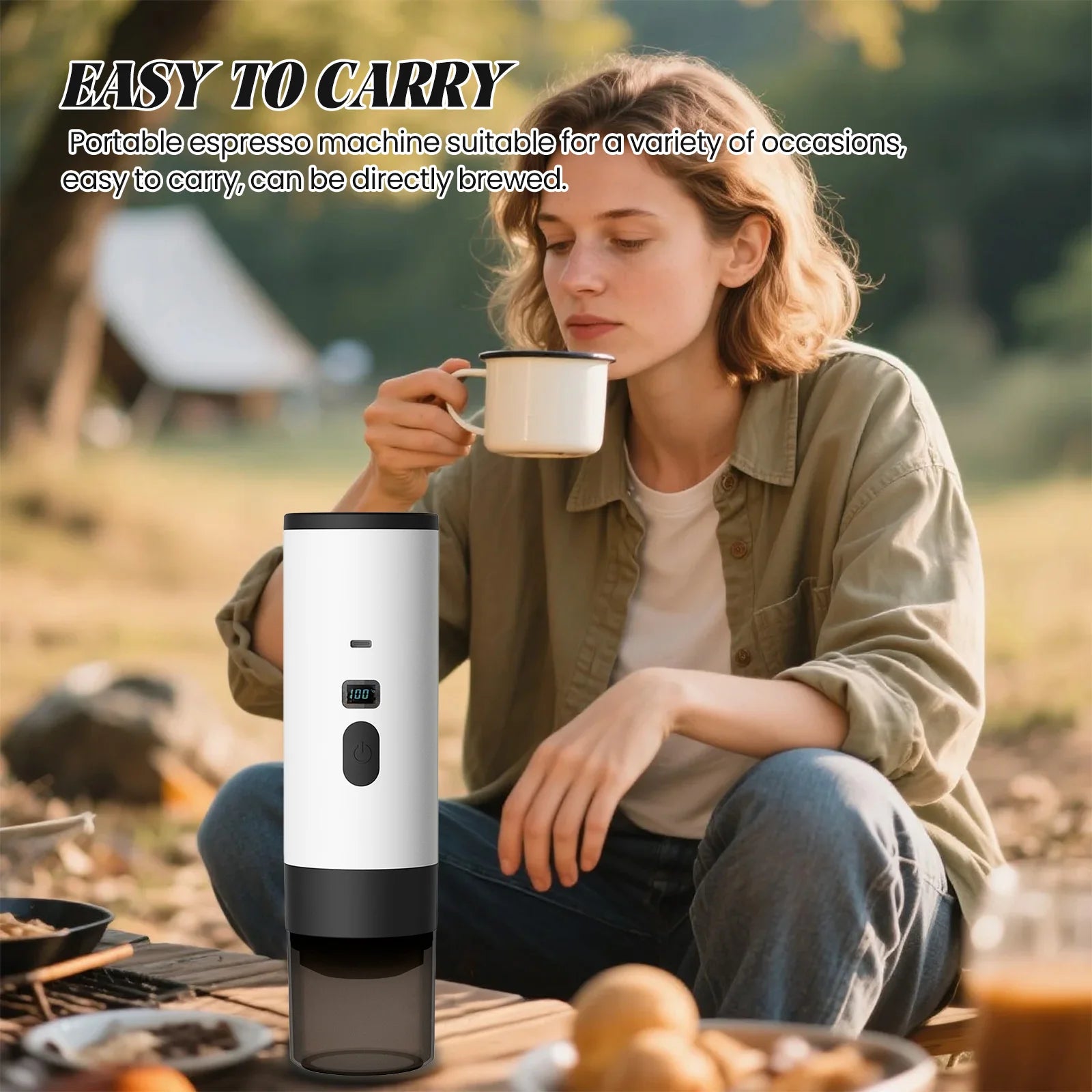 3 in 1 Portable Electric Capsule Coffee Maker Espresso Pot Cordless Heating Pump Press Coffee Maker Travel and Car Coffee Pot