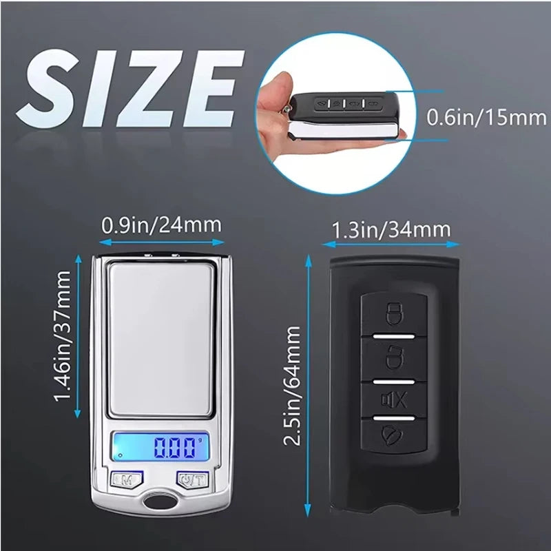 Mini Electronic Digital Pocket Scale 200g/0.01g Key Style Portable Precision Weighing LCD Display Gold For Jewelry Weighing