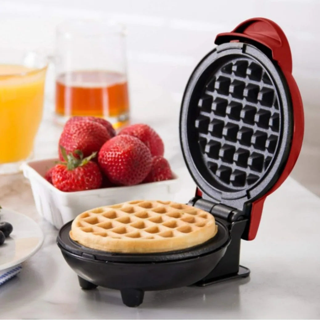 Mini Electric Waffle Maker Double-Sided Heating Household Sandwich Maker Breakfast Roaster Small Kitchen Dessert Cooking Machine