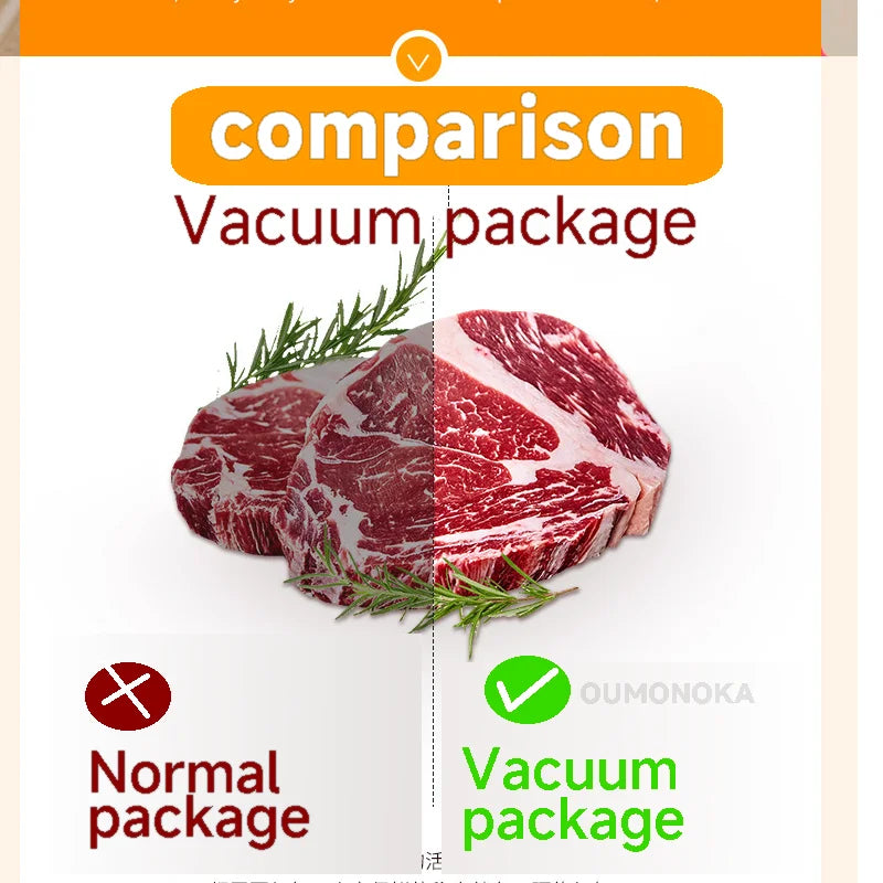 Professional Vacuum Kitchen Sealing Machine Sealer for Food Vacuumor for Products  Cuisine Packaging Plastic Bag Sealant