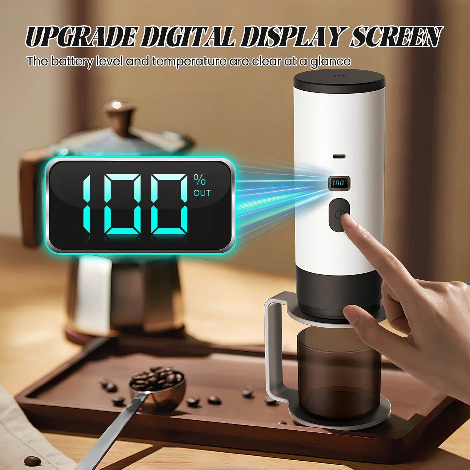 3 in 1 Portable Electric Capsule Coffee Maker Espresso Pot Cordless Heating Pump Press Coffee Maker Travel and Car Coffee Pot