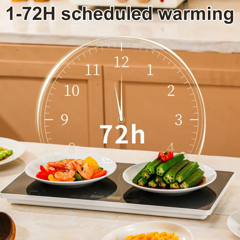 DWMD Electric Meals Insulation Board Heating Pad Milk Thermal Preservation Plate Mat Warmer Intelligent Folding Dishes Hotplate