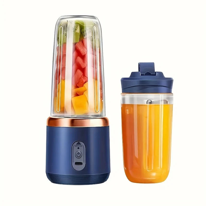 Portable Rechargeable Juicer Cup, Compact Personal Blender for Smoothie, Travel, Home, Office - Easy Clean, Multifunctional