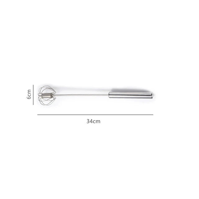Semi-automatic Egg Beater 304 Stainless Steel Egg Whisk Manual Hand Mixer Self Turning Egg Stirrer Kitchen Accessories Egg Tools