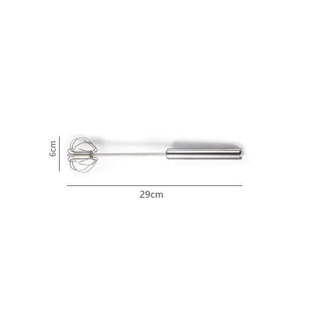Semi-automatic Egg Beater 304 Stainless Steel Egg Whisk Manual Hand Mixer Self Turning Egg Stirrer Kitchen Accessories Egg Tools