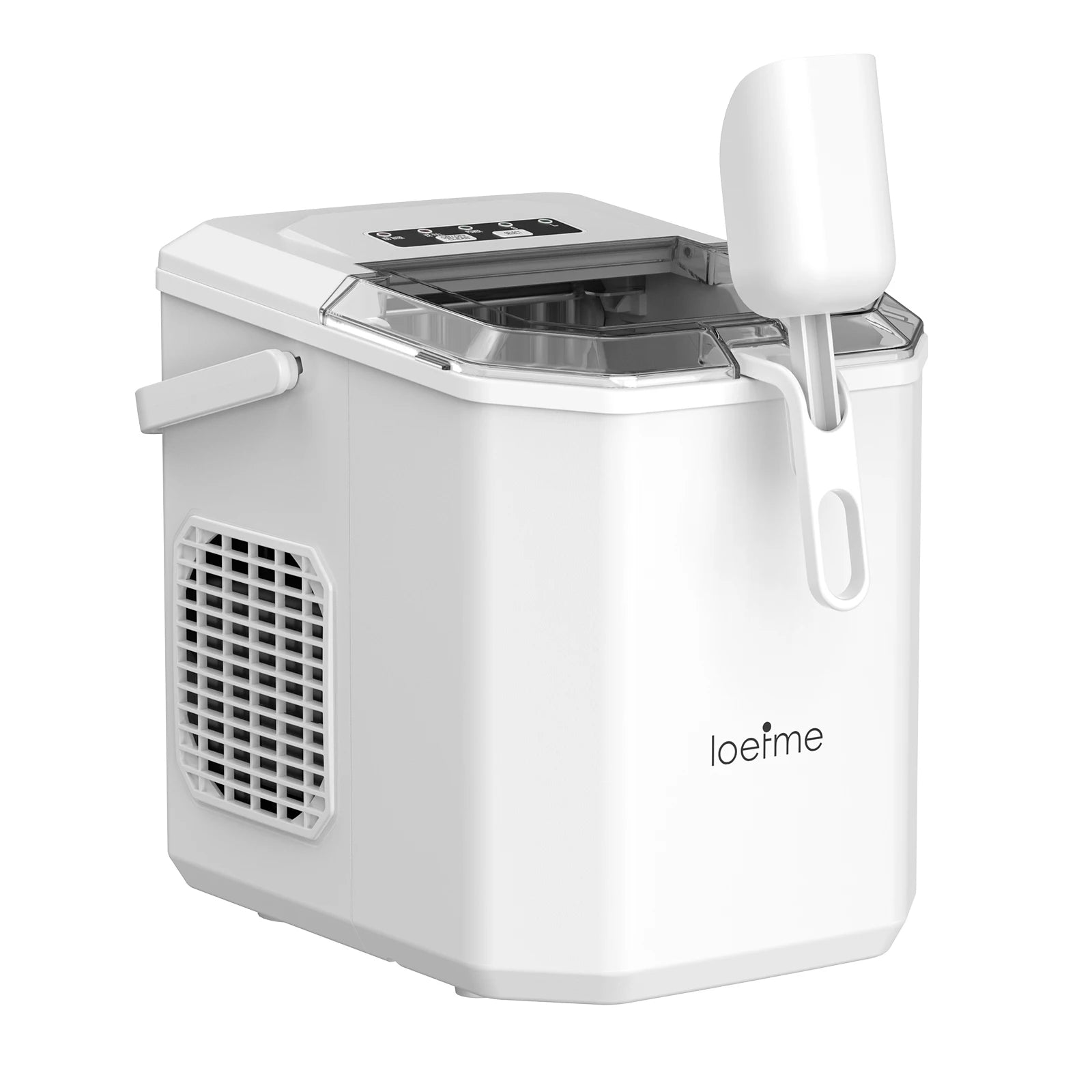 Loefme Ice Maker Cubes Machine Small Automatic Cleaning Bullet Shaped Ice Makers Fast Ice Making For Households Caffee Camping