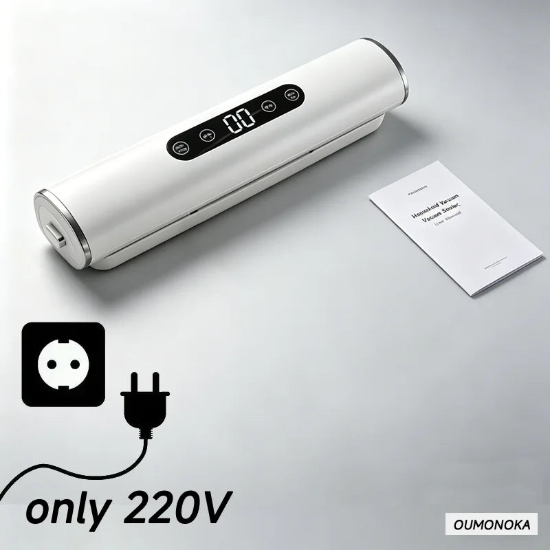 Electric Vacuum packaging machine Food Storage Seal Touch Button Dry/Wet Built-in Cutter Kitchen Food Sealing Vacuum Sealer