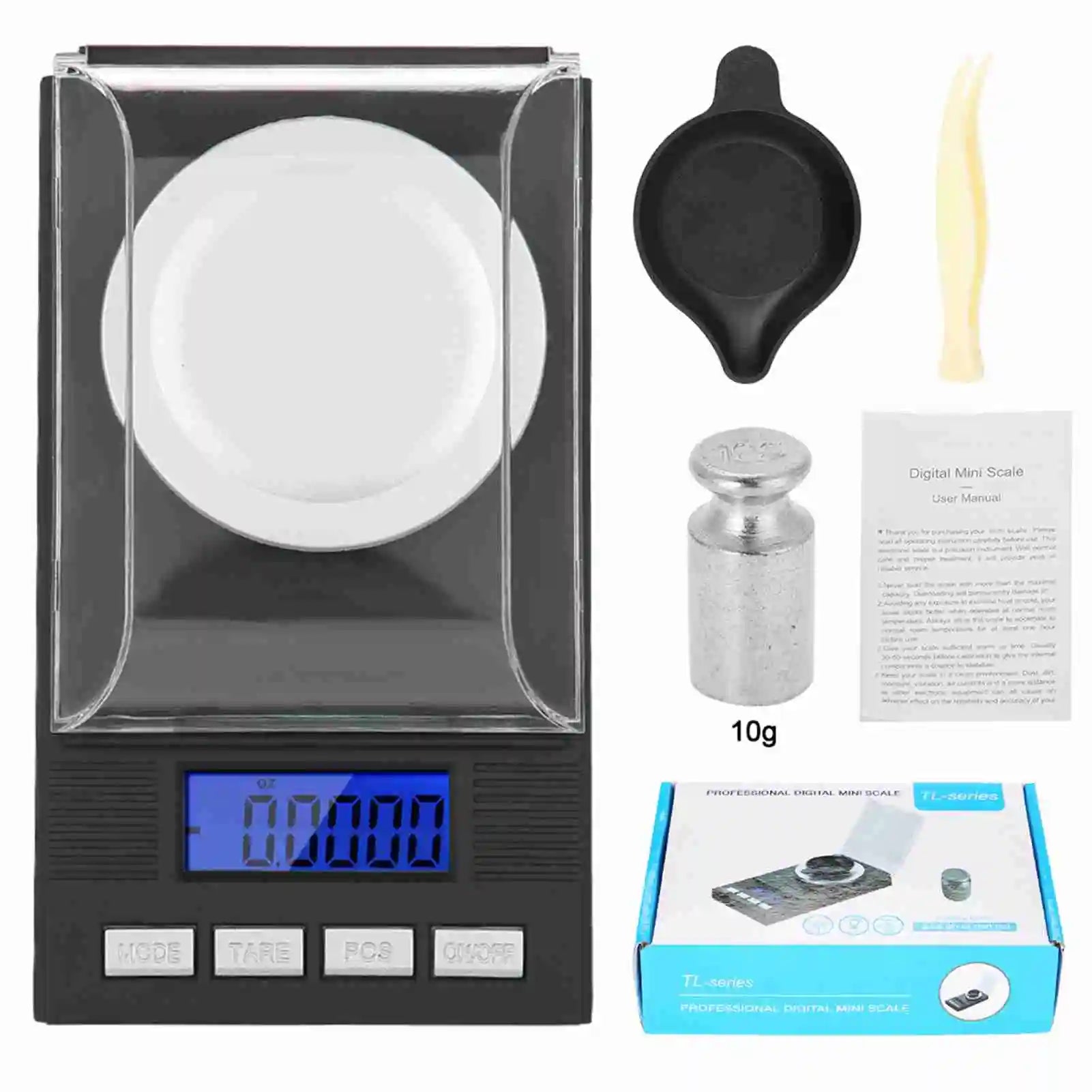 Mini Portable High Accuracy 0.001g  Jewelry Scale with LED Digital Display Jewelry Scale 0.001