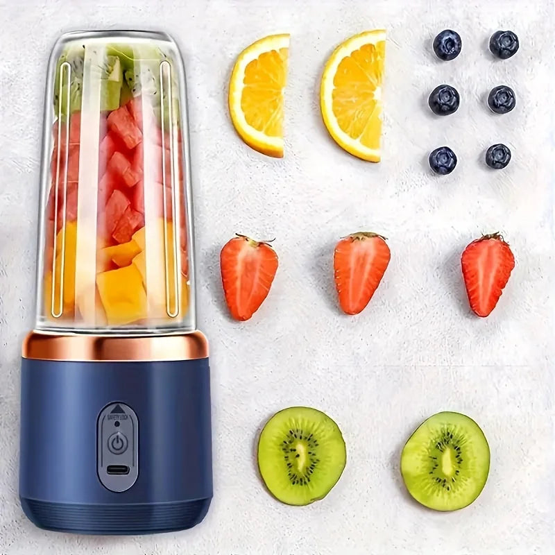 Portable Rechargeable Juicer Cup, Compact Personal Blender for Smoothie, Travel, Home, Office - Easy Clean, Multifunctional