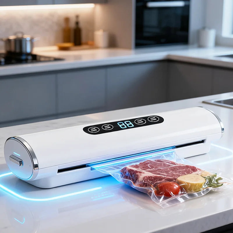 Professional Vacuum Kitchen Sealing Machine Sealer for Food Vacuumor for Products  Cuisine Packaging Plastic Bag Sealant