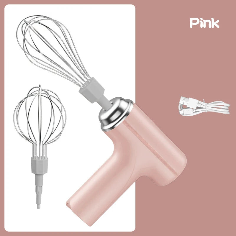 1 Portable electric mixer and mixer - USB charging, wireless, portable, lightweight, easy to use