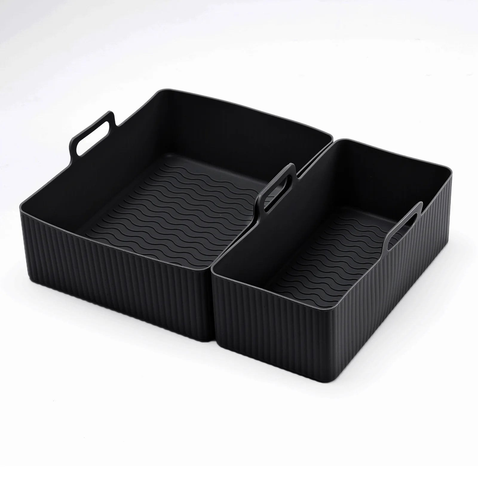 2Pcs Air Fryer Tray Silicone Mold For Tefal Ey901840 Air Fryer Liner Non-stick Reusable Baking Basket Oven Air Fryer Accessories