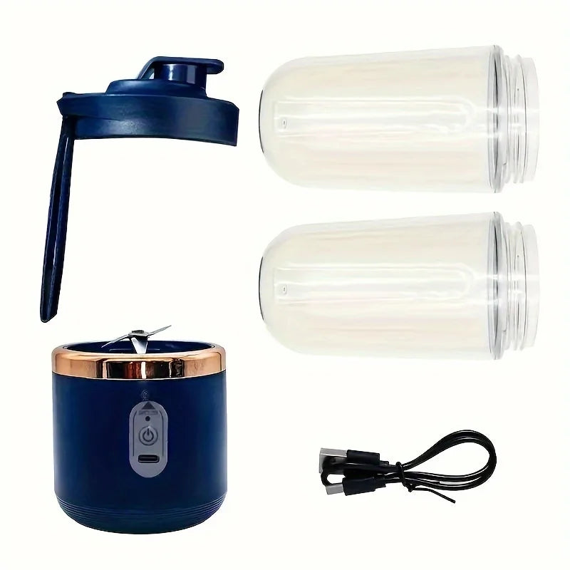 Portable Rechargeable Juicer Cup, Compact Personal Blender for Smoothie, Travel, Home, Office - Easy Clean, Multifunctional