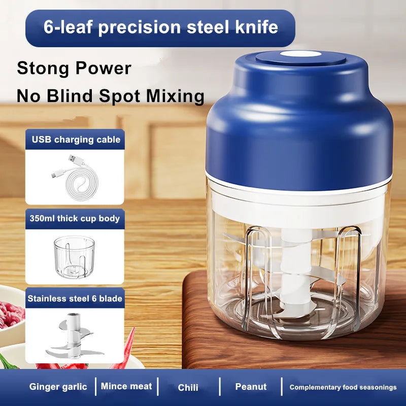 Electric Garlic Puree Machine Wireless Mini Garlic Press Automatic Stirring And Peeling Machine Kitchen Garlic Puller Garlic