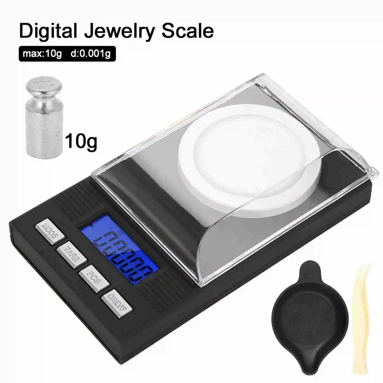 Mini Portable High Accuracy 0.001g  Jewelry Scale with LED Digital Display Jewelry Scale 0.001