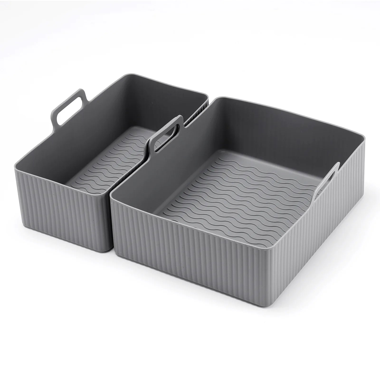 2Pcs Air Fryer Tray Silicone Mold For Tefal Ey901840 Air Fryer Liner Non-stick Reusable Baking Basket Oven Air Fryer Accessories