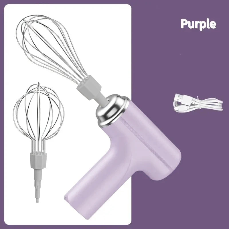 1 Portable electric mixer and mixer - USB charging, wireless, portable, lightweight, easy to use