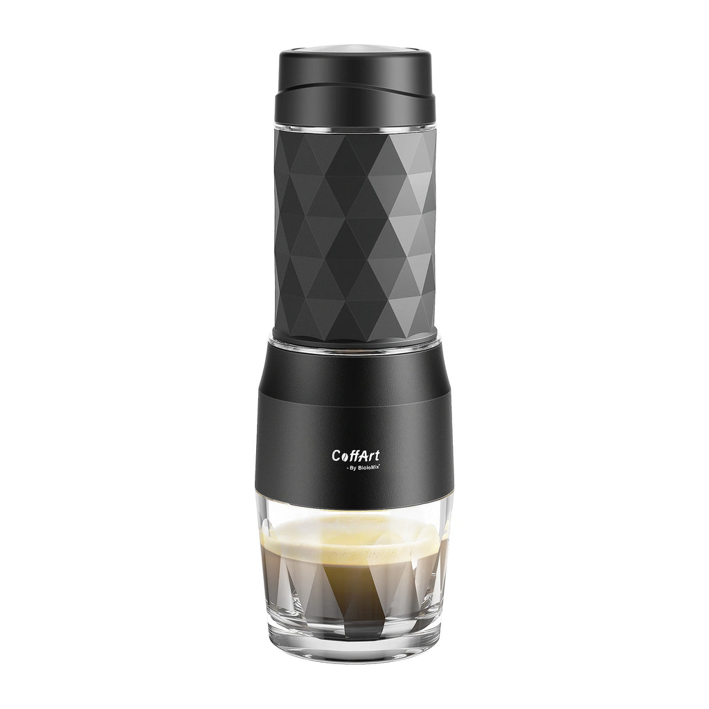 BioloMix Portable Manual Hand Espresso Maker for Travel, Camping, and Home Use, Compact and Easy-to-Clean Design