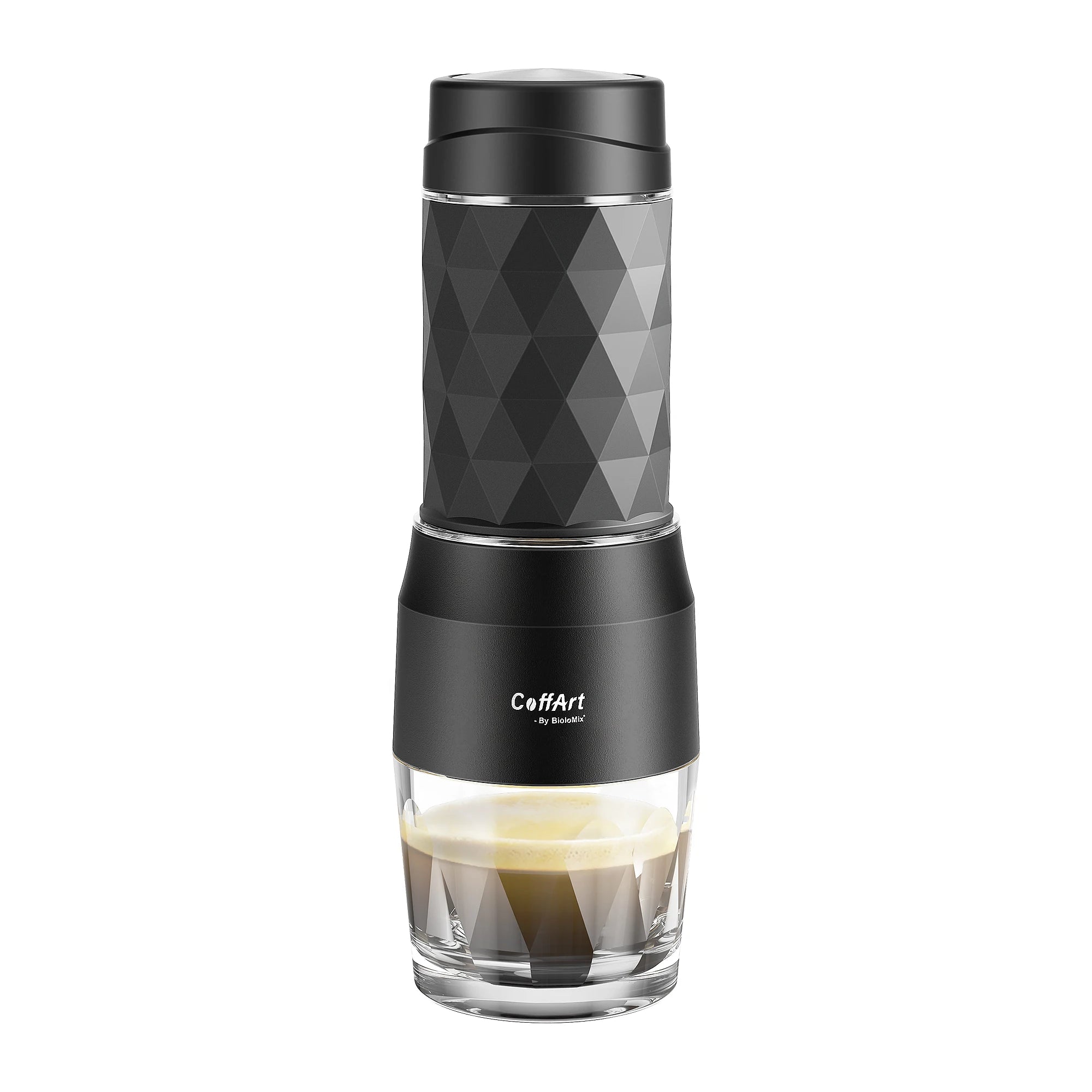 BioloMix Portable Manual Hand Espresso Maker for Travel, Camping, and Home Use, Compact and Easy-to-Clean Design
