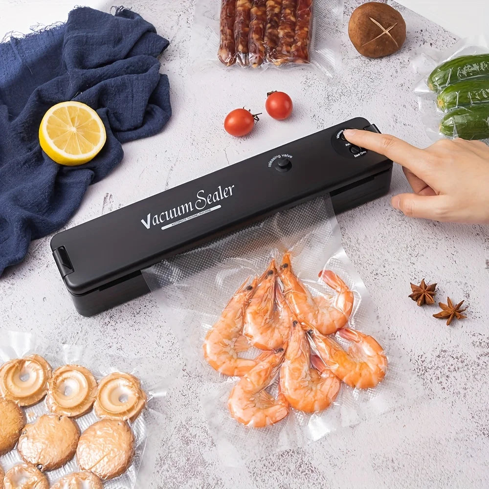 Vacuum Sealer Machine Food Vacuum Sealer For Food Saver  Automatic Air Sealing System For Food Storage Dry  With 10pcs Seal Bags