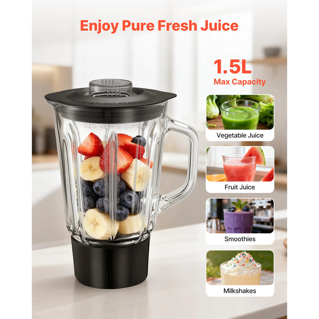 SucceBuy  5.7/6/7.8L Stand Mixe Electric Kitchen Mixer 1500W Dough-Mixer, 6+P Speeds Tilt-head Food-Mixer with 1.5 L Blender Cup