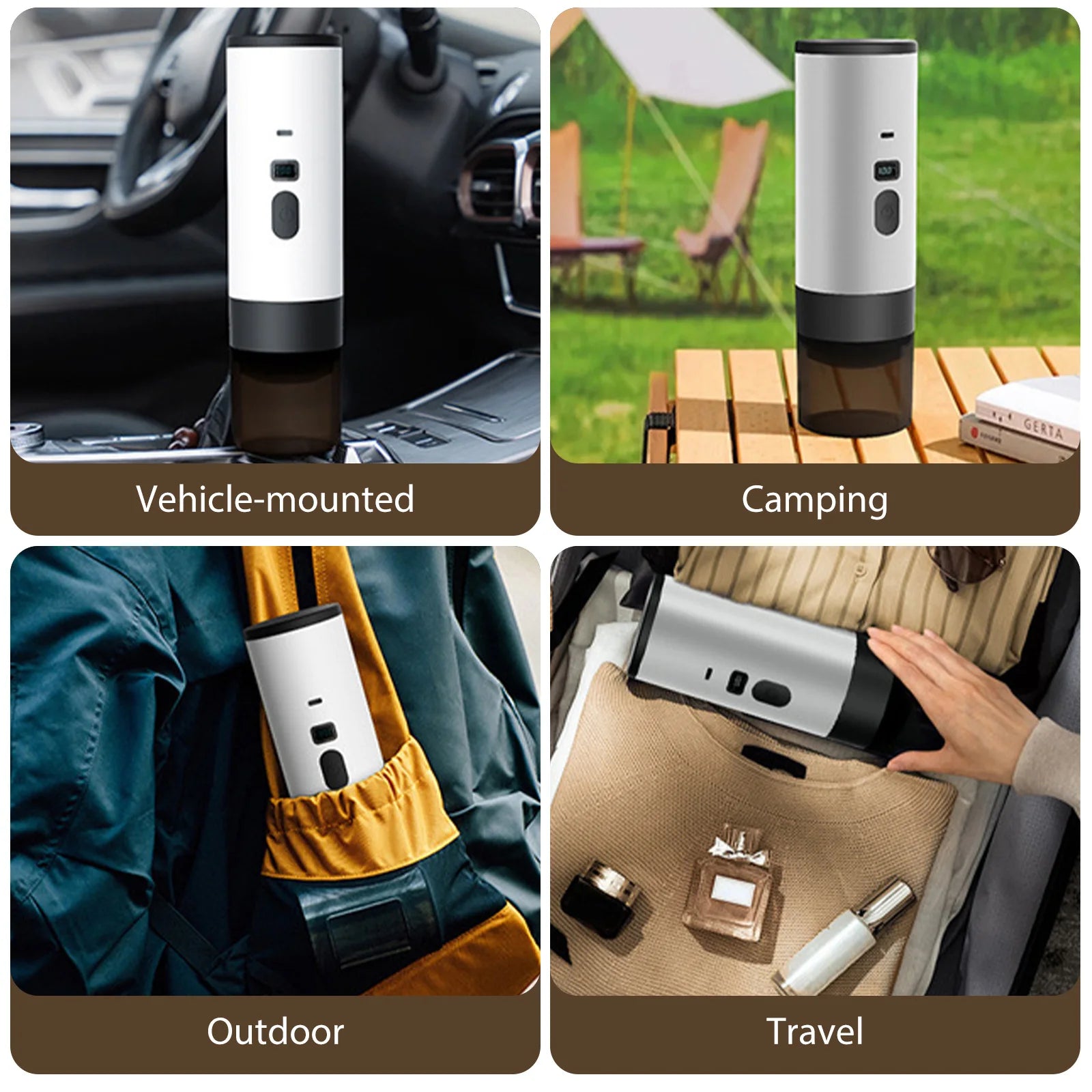 3 in 1 Portable Electric Capsule Coffee Maker Espresso Pot Cordless Heating Pump Press Coffee Maker Travel and Car Coffee Pot