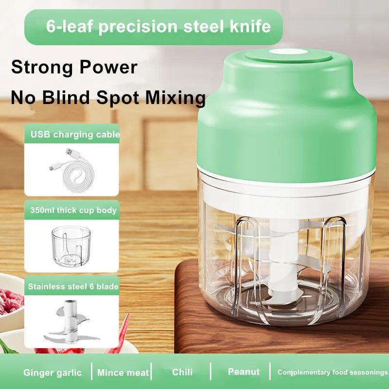 Electric Garlic Puree Machine Wireless Mini Garlic Press Automatic Stirring And Peeling Machine Kitchen Garlic Puller Garlic