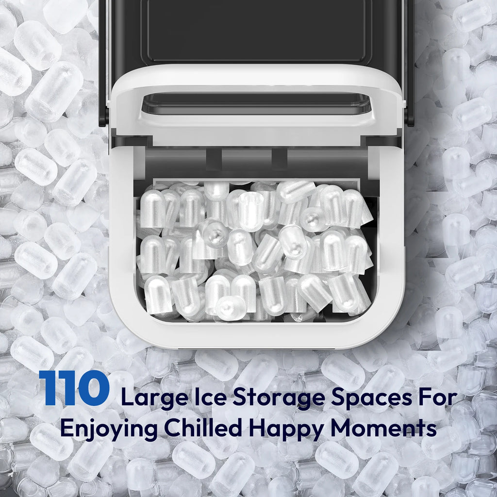Loefme Electric Ice Maker Professional Ice Cube Maker Portable Automatic Cleaning Bullet Round Ice Block Making Machine Home Bar